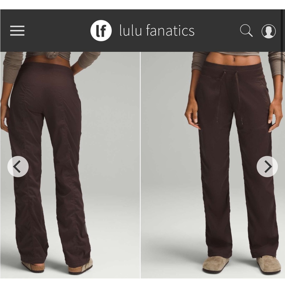 Lululemon Dance Studio Mid-Rise Pant Sz 14 Regular 32” Espresso Full Length